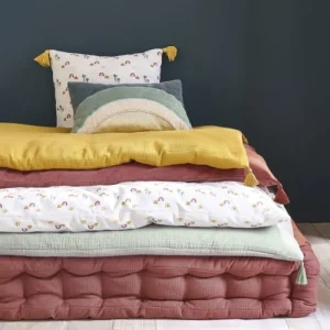 Maisons Du Monde Housse De Matelas De Sol En Velours De Coton Terracotta 90×190 12